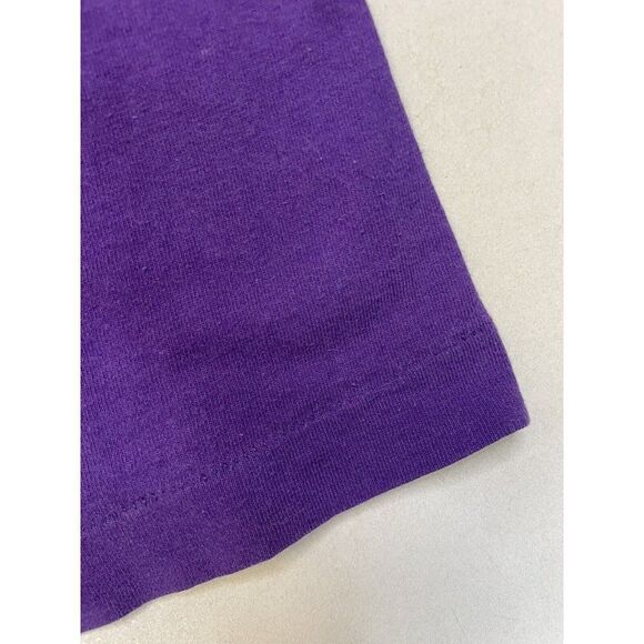 VINTAGE Dallas Cowboy Embroidered T-shirt Men Large Purple 90s Single Stitch - Picture 5 of 9